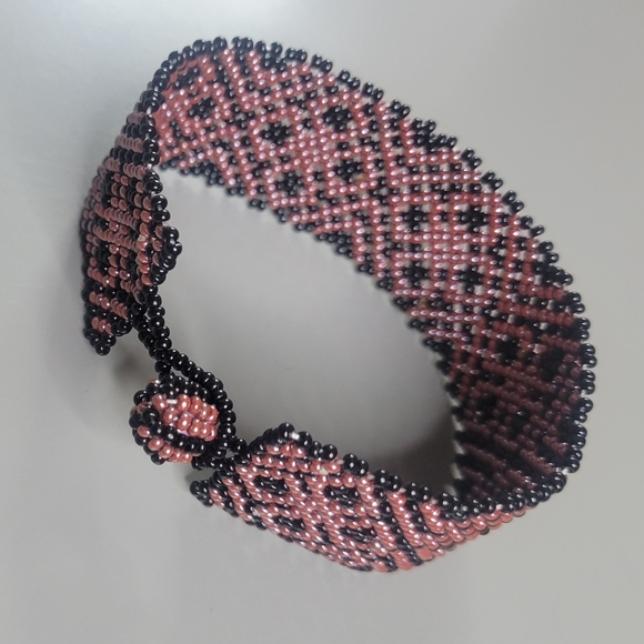 Bracelet, glass seed beads, handcrafted - Picture 2 of 4